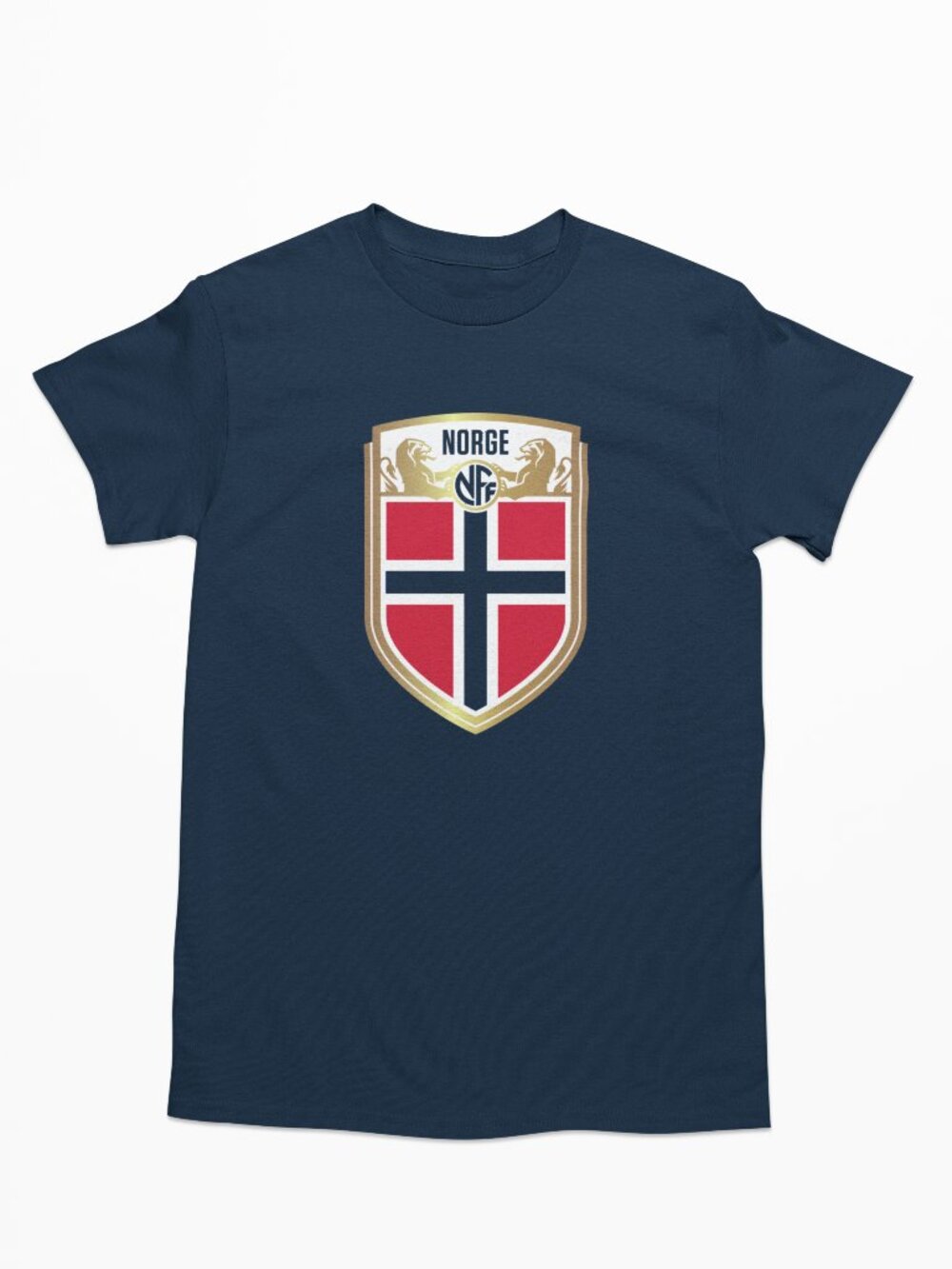 NEW Norway National Soccer Team Big Logo T-Shirt NAVY